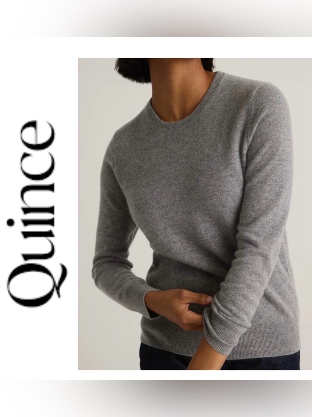 Quince 100% Cashmere Crewneck Sweater NWOT